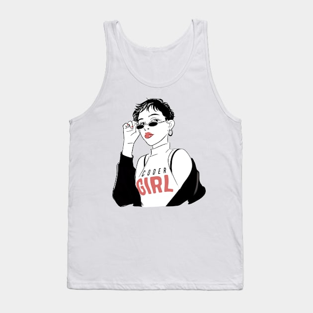 IT Shirt Coder Girl Tank Top by avogel